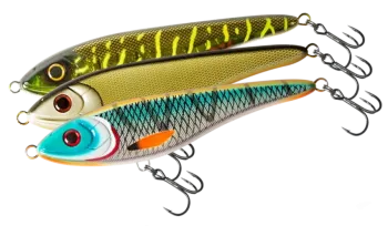 Strike Pro Big Bandit Shallow 19,5 cm Suspending in verschiedenen Dekoren mit Drillingen