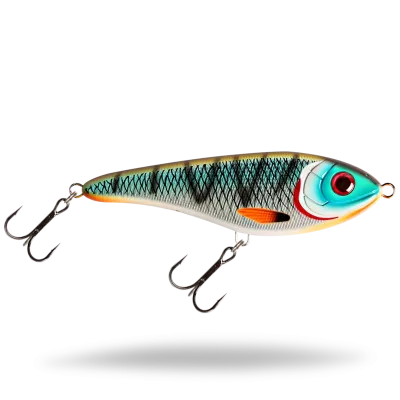 Strike Pro Buster Swim Junior 10,5cm Slow Sinking in verschiedenen Dekoren mit Drillingen