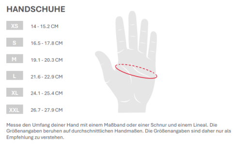 Größentabelle
