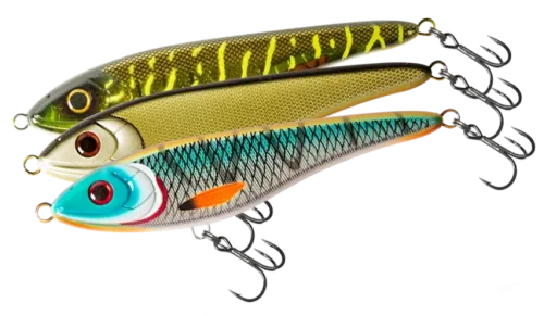 Strike Pro Big Bandit Shallow 19,5 cm Suspending in verschiedenen Dekoren mit Drillingen